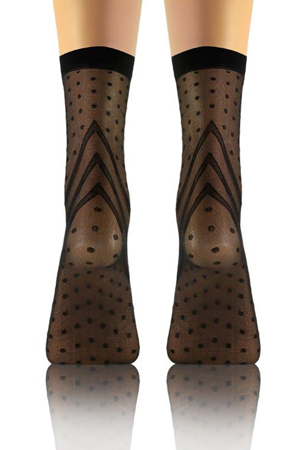 Skarpetki damskie cienkie wzorzyste wz.03 Sesto Senso