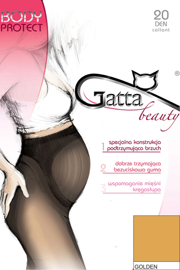 BODY PROTECT -  Rajstopy ciążowe 20 DEN Gatta - golden