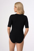 Body damskie gładkie, krótki rękaw Vida czarne Babell