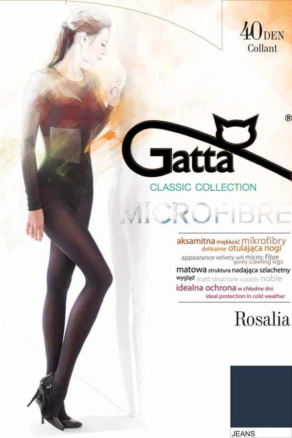 ROSALIA 40 - Rajstopy Mikrofibra 40 DEN Gatta - jeans