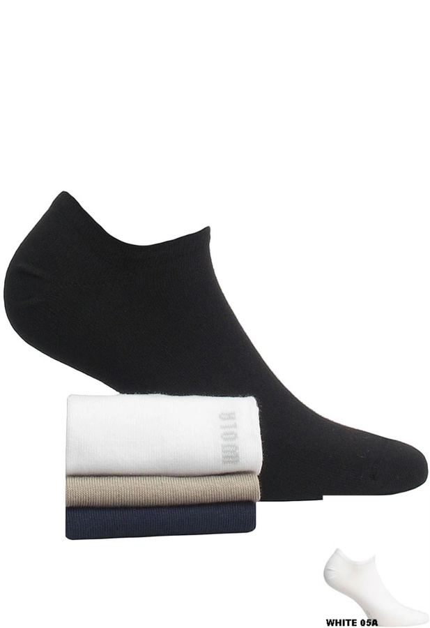 Stopki męskie gładkie W91000 Wola - biały 05A