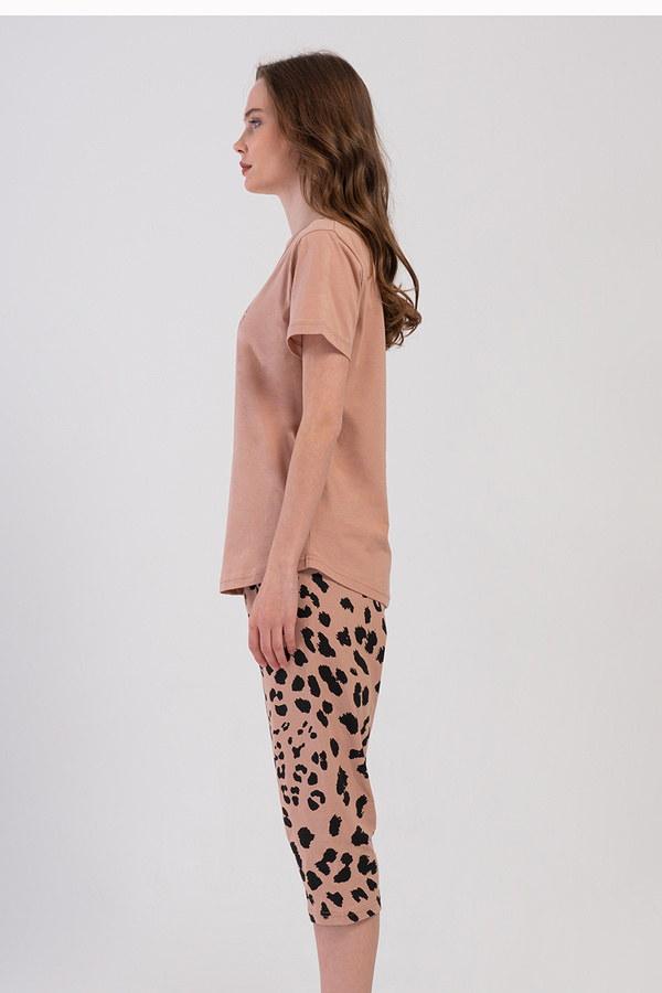 Piżama damska krótki rękaw, 3/4 spodnie PLUS SIZE 4080091661 Vienetta