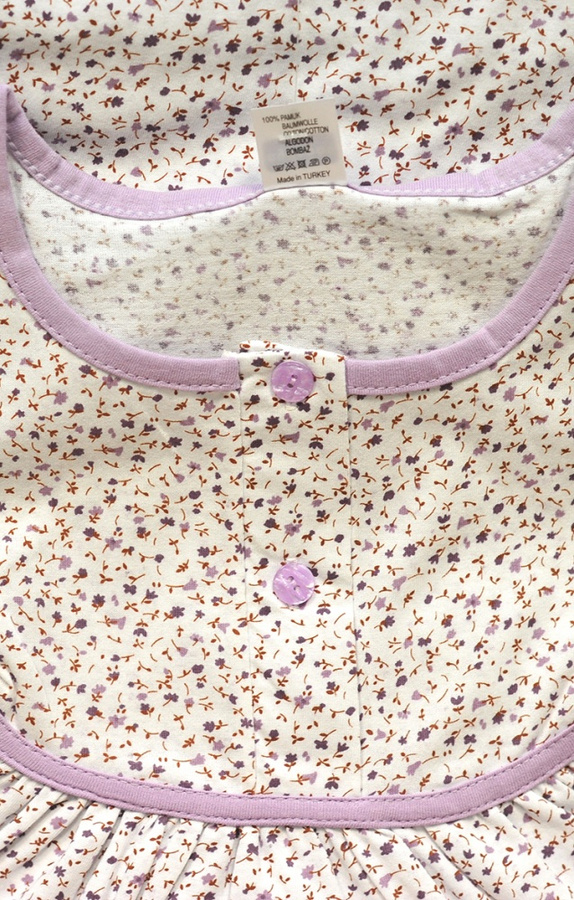 Koszula nocna kr. rękaw Aydogan - fioletowy