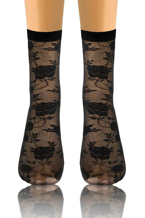 Skarpetki damskie cienkie wzorzyste wz.10 Sesto Senso