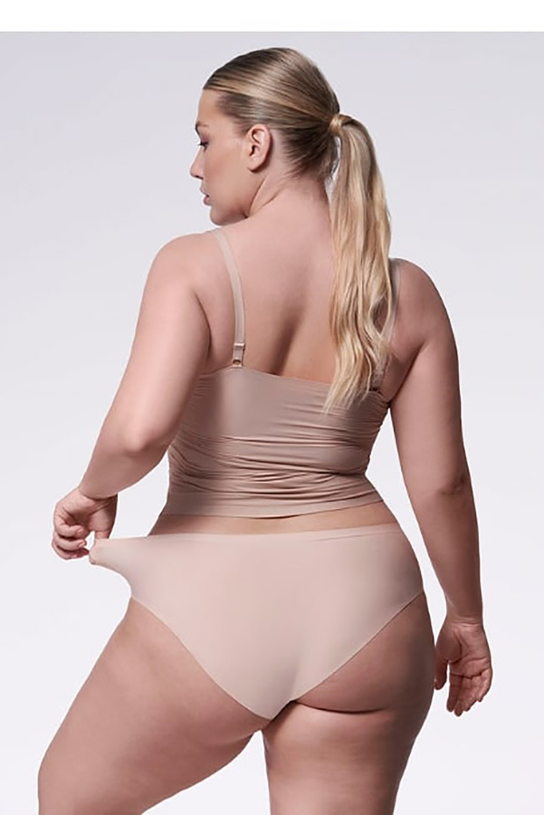 Figi damskie bezszwowe FLEXI-ONE PLUS SIZE beż Julimex
