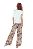 Piżama damska krótki rękaw, długie spodnie Gladys beżowo/złoty Eldar