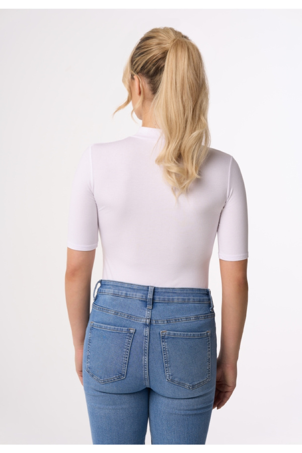 Półgolf damski krótki rękaw LAYLA biały Babell