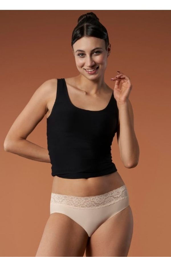 Figi damskie Hipsters beż Julimex