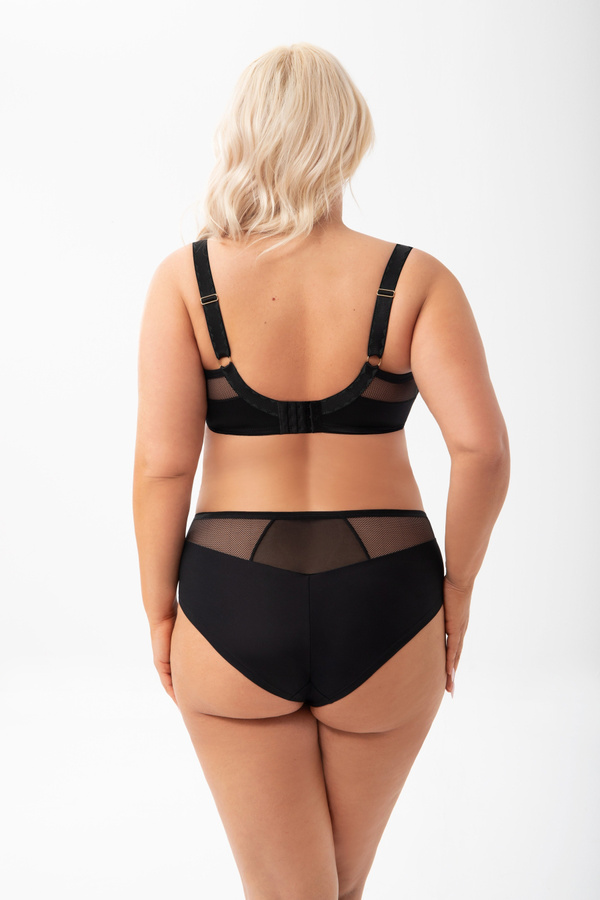 Biustonosz miękki PLUS SIZE K900 Ida czarny Gorsenia