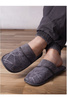 Kapcie męskie z wywinięciem szare