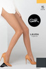 LAURA - Rajstopy damskie Lycra 15 DEN Gatta - grafit