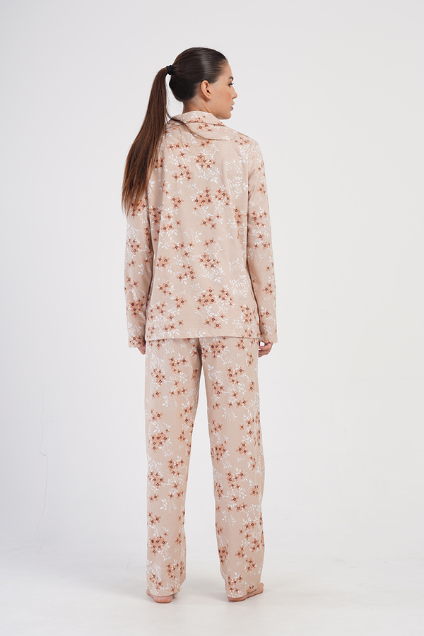 Piżama damska długi rękaw, długie spodnie PLUS SIZE 4031813487 Vienetta