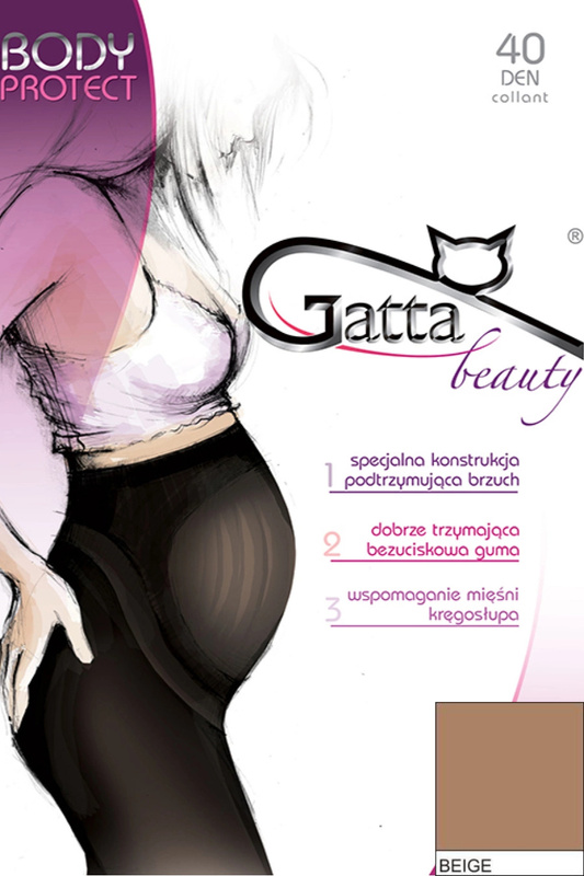 BODY PROTECT -  Rajstopy ciążowe 40 DEN Gatta - beige