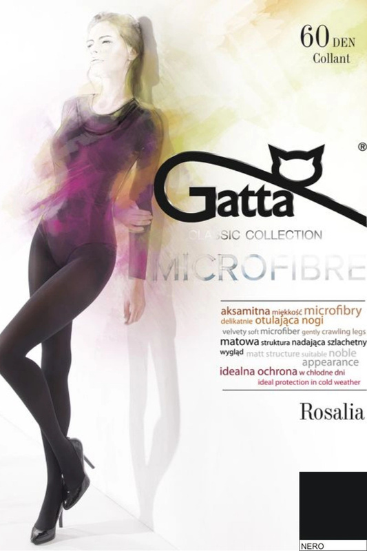 ROSALIA 60 - Rajstopy damskie mikrofibra 60 DEN Gatta - nero