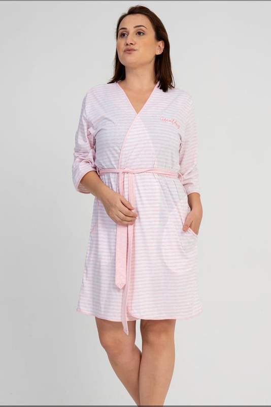 Szlafrok damski krótki 3/4 rękaw PLUS SIZE 1061230000 Vienetta