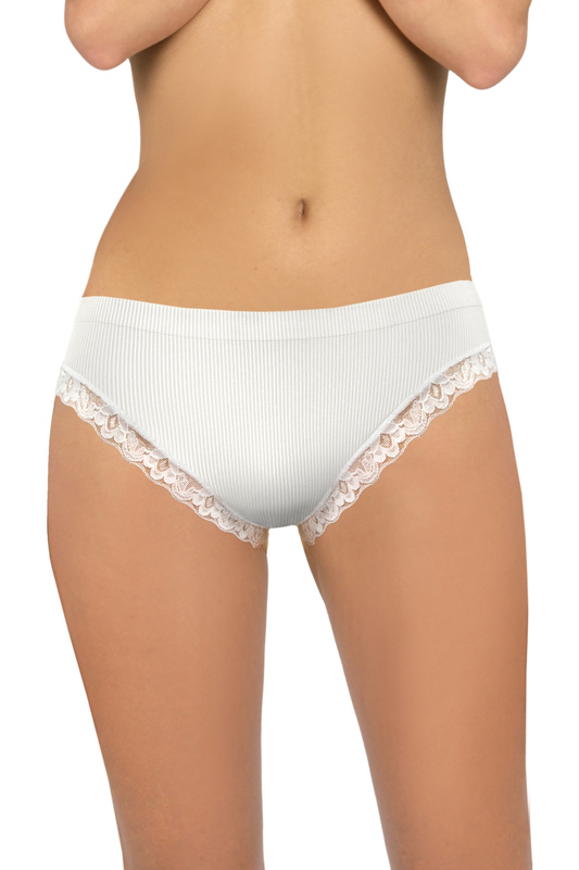 Figi damskie koronkowe 6108 białe Sesto Senso