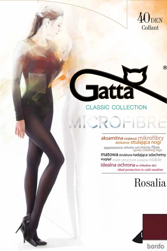 ROSALIA 40 - Rajstopy Mikrofibra 40 DEN Gatta - bordo