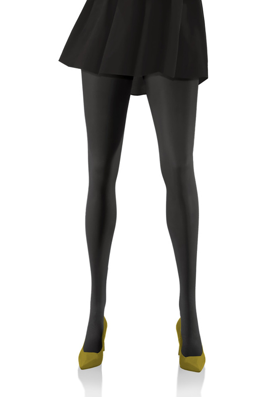 Rajstopy damskie kryjące mikrofibra 40den HIVER grafitowe gładkie