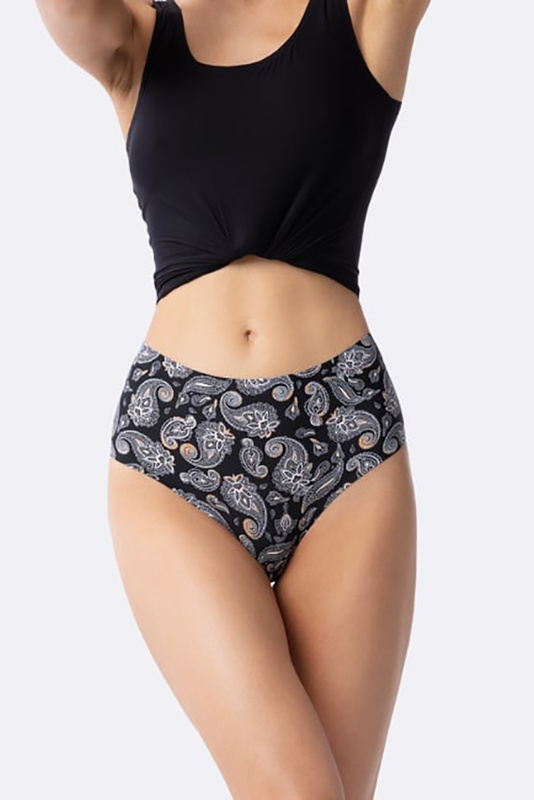 Figi damskie brazyliany bezszwowe PAISLEY BRASIL MAXI Julimex