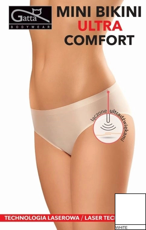Figi damskie Mini Bikini Ultra Comfort Gatta - biały