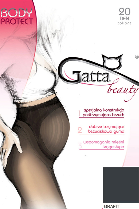 BODY PROTECT -  Rajstopy ciążowe 20 DEN Gatta - grafit