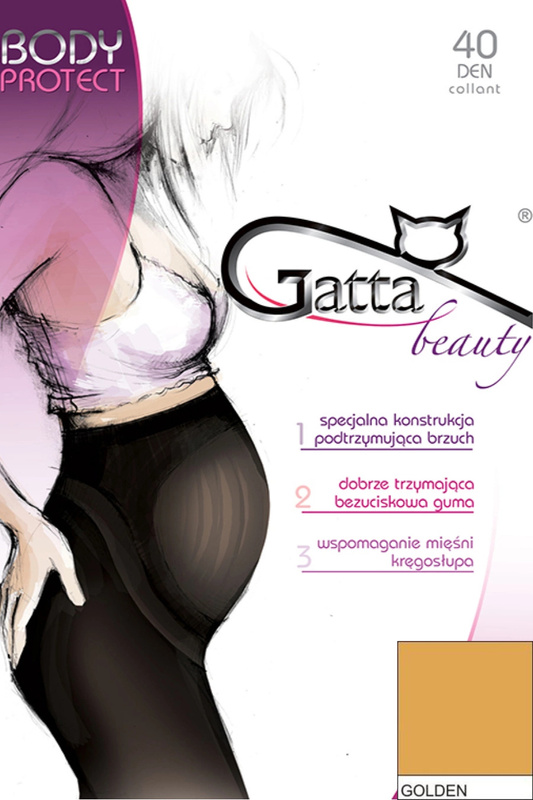 BODY PROTECT -  Rajstopy ciążowe 40 DEN Gatta - golden