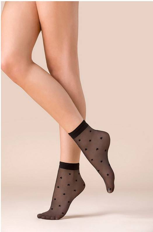 Skarpetki cienkie STARS nero Gabriella
