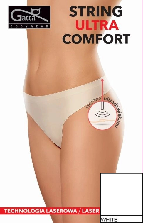 Stringi damskie Ultra Comfort Gatta - biały