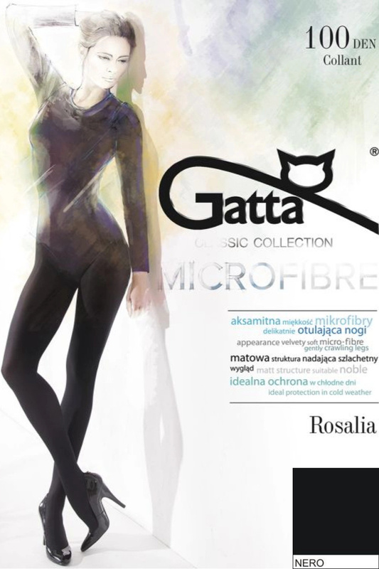 ROSALIA 100 - Rajstopy damskie mikrofibra 100 DEN Gatta - nero