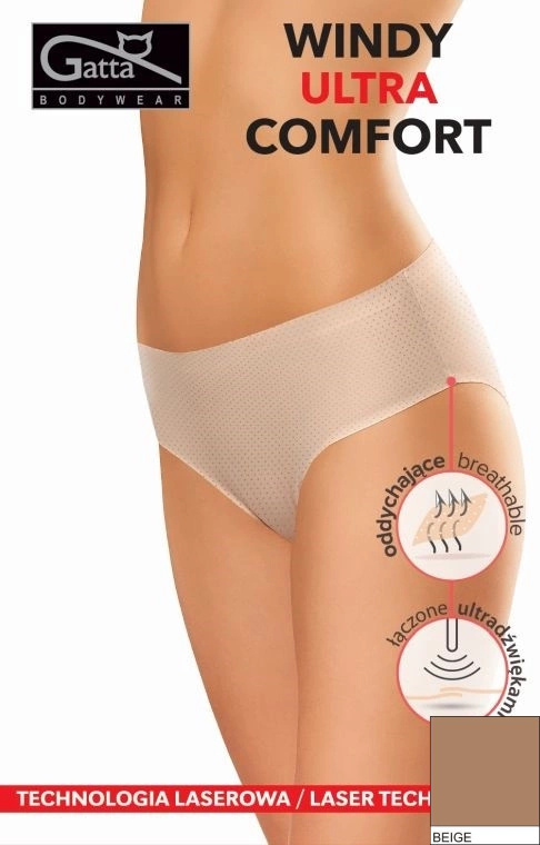 Figi damskie Bikini Ultra Comfort Windy Gatta - beżowy