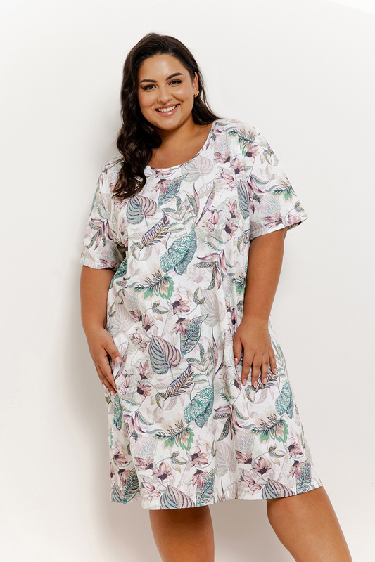 Koszula nocna damska krótki rękaw PLUS SIZE Renny 3371 S/S 25 Taro