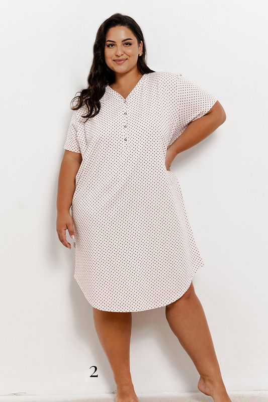 Koszula nocna damska krótki rękaw PLUS SIZE Meg 3367 S/S 25 Taro