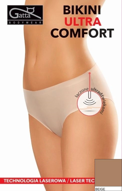 Figi damskie Bikini Ultra Comfort Gatta - beżowy