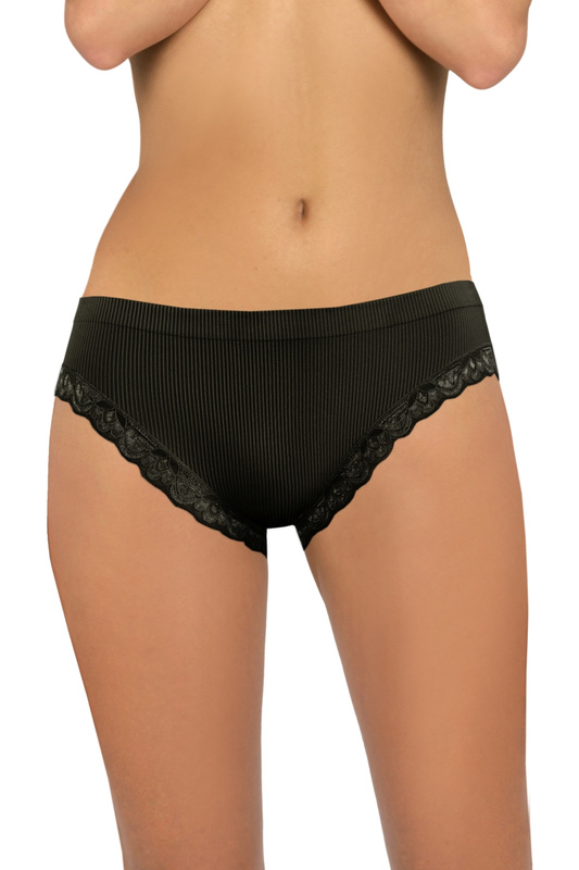 Figi damskie koronkowe 6108 czarne Sesto Senso