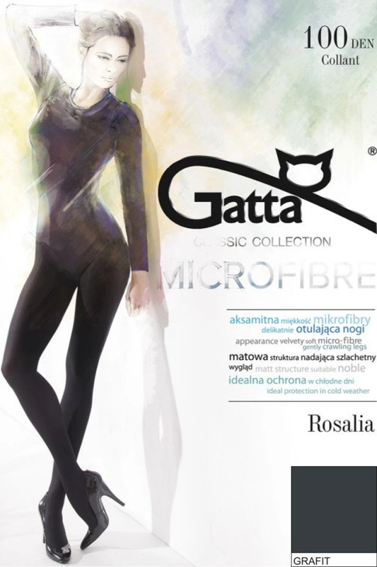 ROSALIA 100 - Rajstopy damskie mikrofibra 100 DEN Gatta - grafit