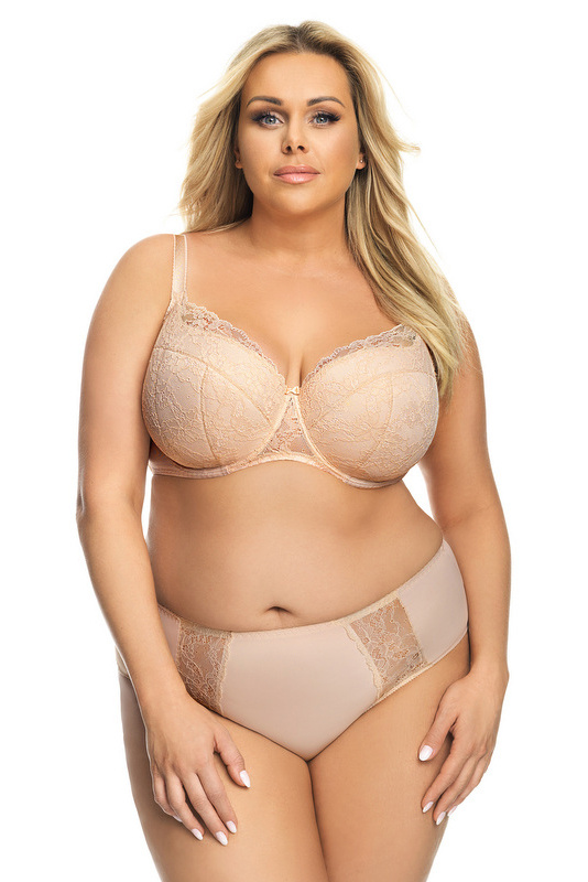 Figi damskie K484 PEONY beż Gorsenia