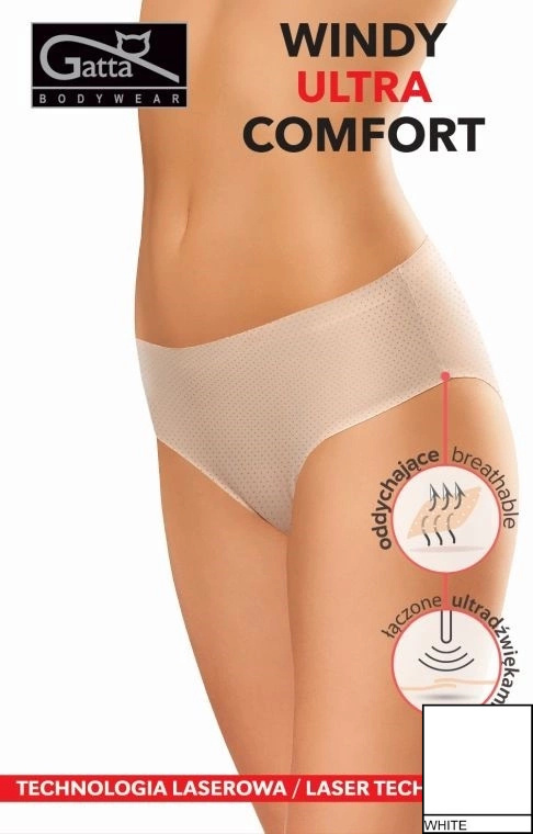 Figi damskie Bikini Ultra Comfort Windy Gatta - biały