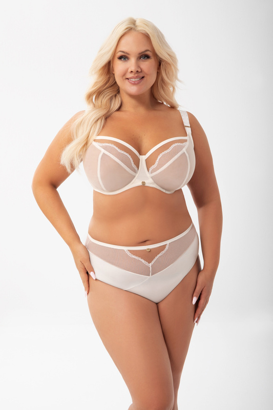 Figi damskie wysokie K901 Ida śmietanowe Gorsenia