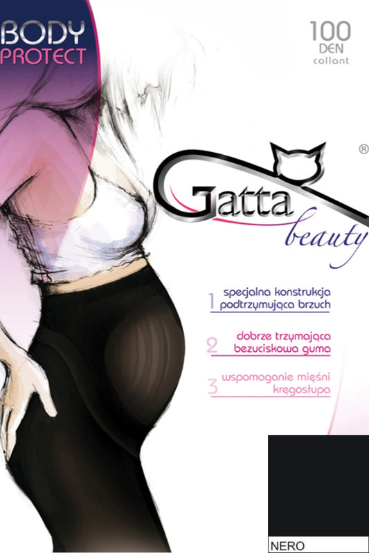 BODY PROTECT 100  - Rajstopy ciążowe 100 DEN Gatta - nero