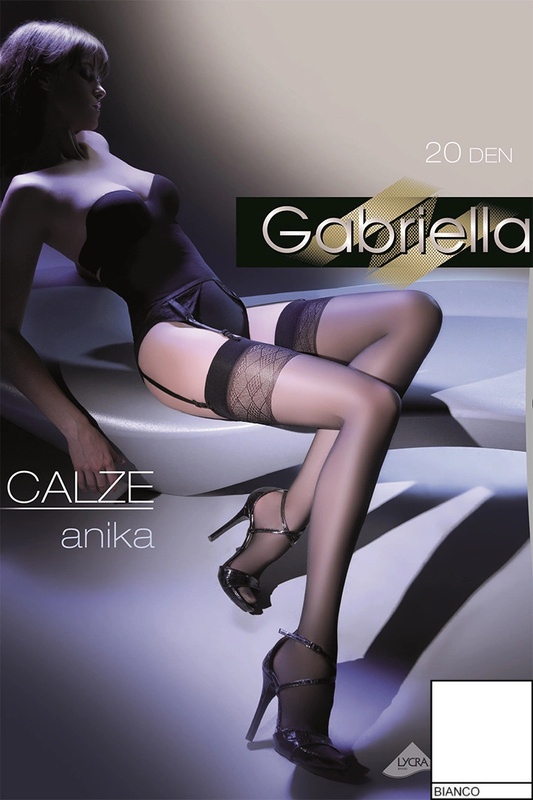 Pończochy Anika Gabriella - bianco