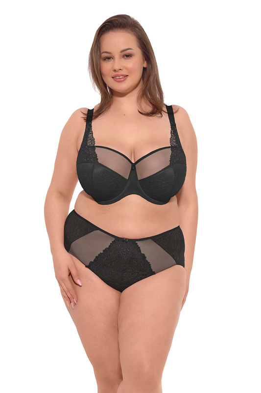 Biustonosz półusztywniany BSM1300 Maja czarny Gaia