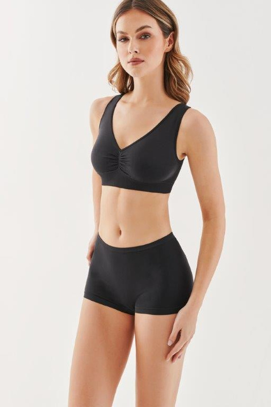 Top damski bezszwowy SHAPE SEAMLESS czarny Gabriella