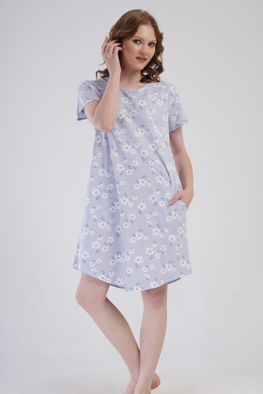 Koszula nocna damska krótki rękaw PLUS SIZE 4084840019 Vienetta