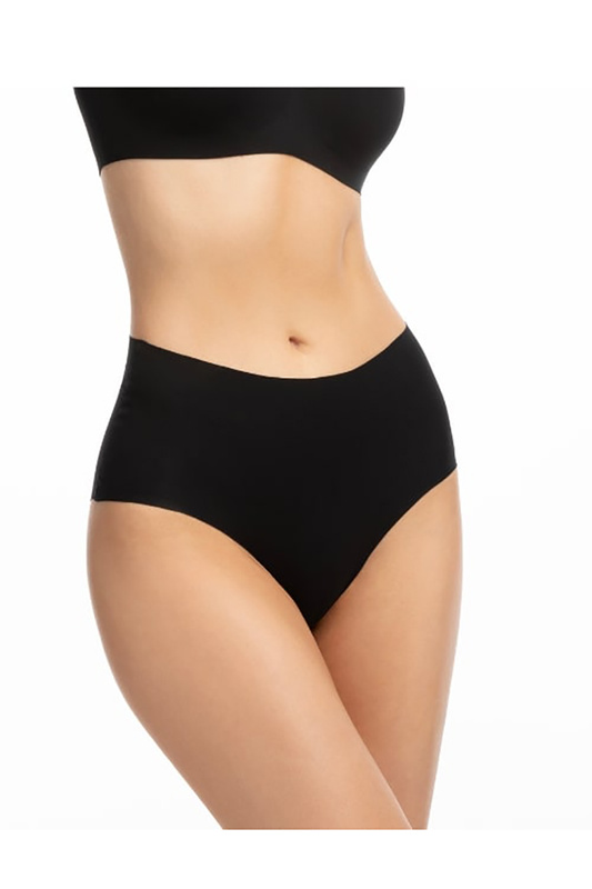 Figi damskie bezszwowe INFINITY MAXI czarny Julimex