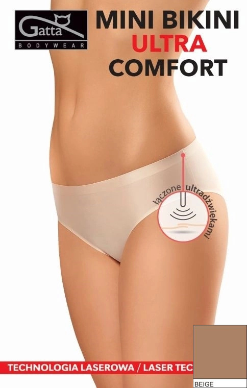 Figi damskie Mini Bikini Ultra Comfort Gatta - beżowy