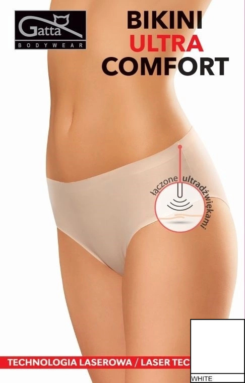 Figi damskie Bikini Ultra Comfort Gatta - biały