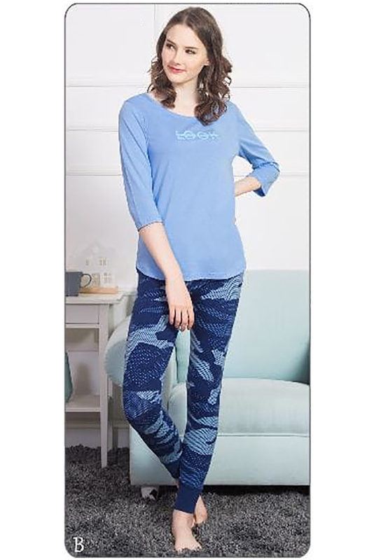 Piżama damska rękaw 3/4, długie spodnie 8022292822 Vienetta