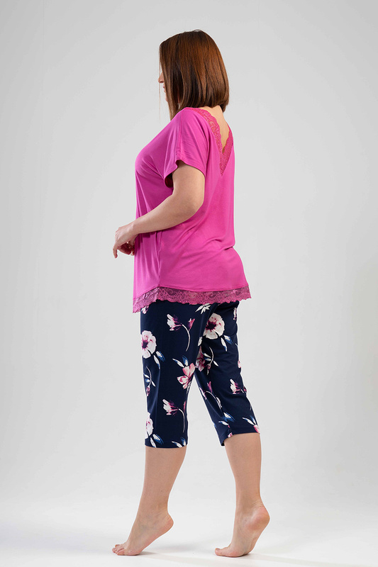 Piżama damska krótki rękaw, 3/4 spodnie PLUS SIZE 1110899152 Vienetta