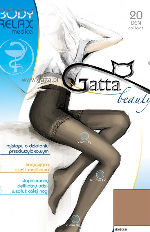 BODY RELAXMEDICA -  Rajstopy damskie 20 DEN Gatta - beige