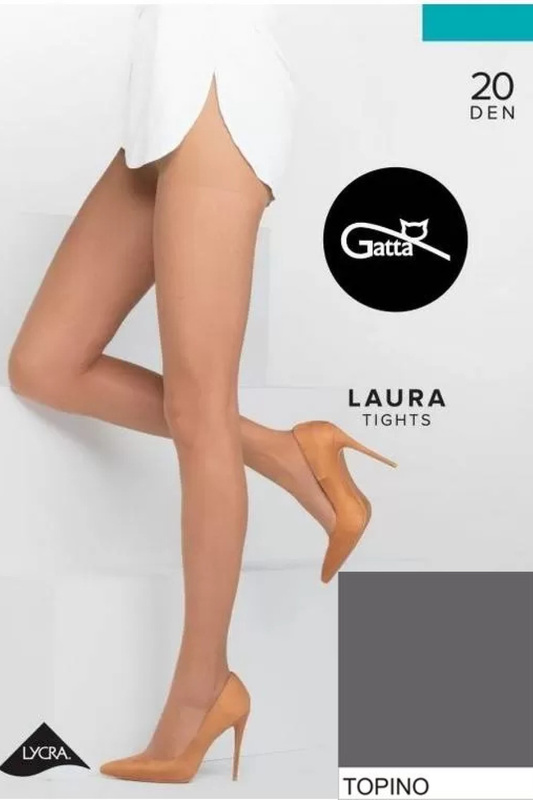 LAURA - Rajstopy damskie Lycra 20 DEN Gatta - topino